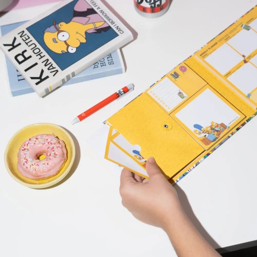 Planificador semanal com notas adesivas THE SIMPSONS