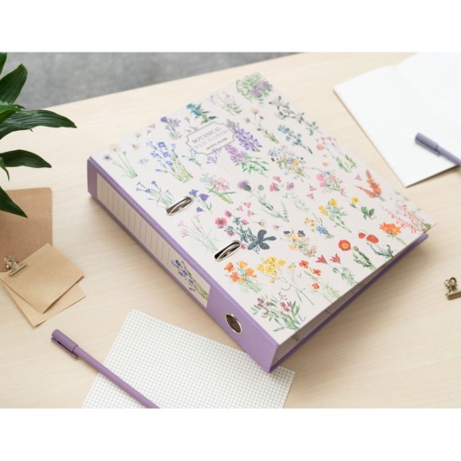 Dossier escolar A4 Wild Flowers lombada larga 2 argolas