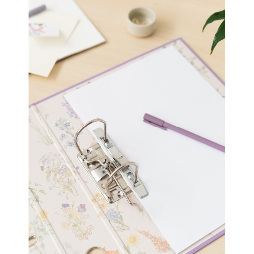 Dossier escolar A4 Wild Flowers lombada larga 2 argolas