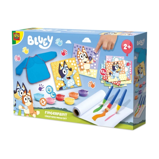 BLUEY - pintar com dedos mega criações SES CREATIVE Hobby
