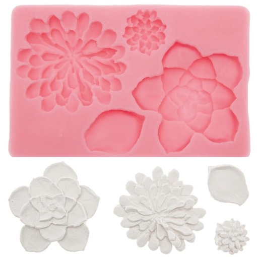 Molde de silicone suculentas 13,6X8,8X2CM STAFIL