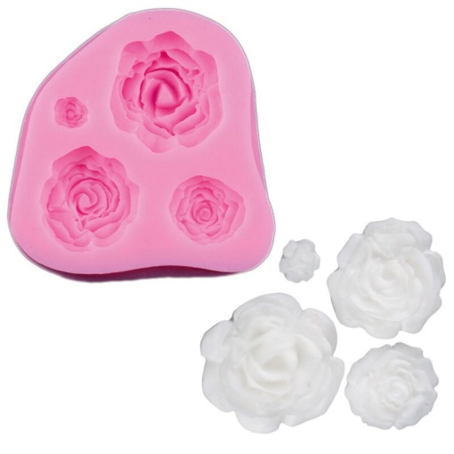 Molde de silicone rosas 6,5X7,5X1,6CM STAFIL