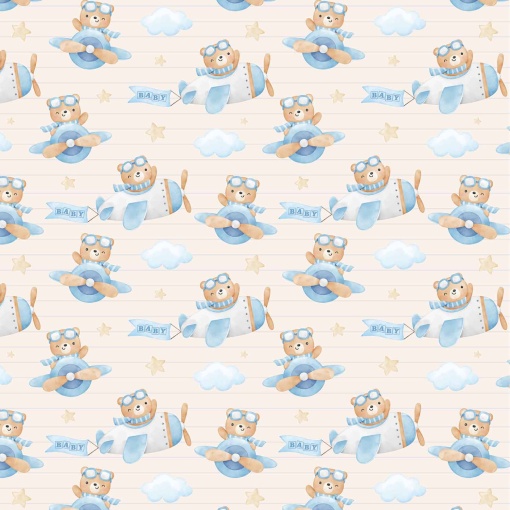 Papel de embrulho AMBAR Infantil 70x100cm Blue Palm