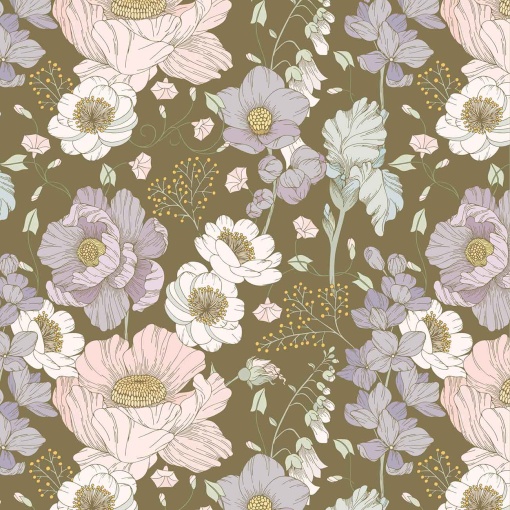 Papel de embrulho AMBAR Classico 70x100cm Bloom in Gold