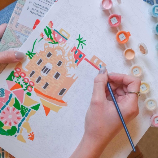 Pintar por números La Petite Épicerie Petit Pinceau 24,5x32,5cm - Barcelona