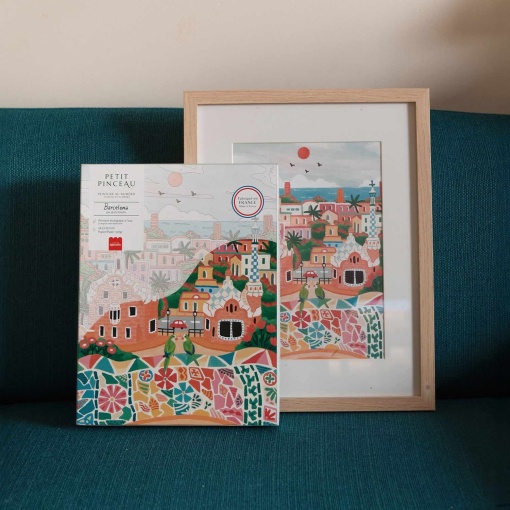 Pintar por números La Petite Épicerie Petit Pinceau 24,5x32,5cm - Barcelona