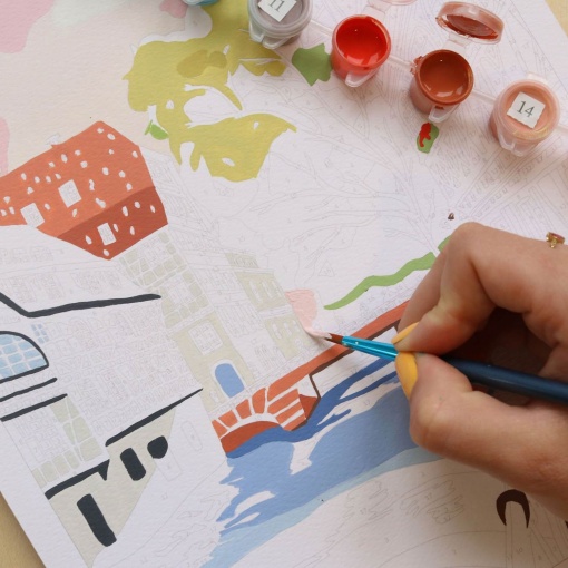 Pintar por números La Petite Épicerie Petit Pinceau 24,5x32,5cm - A piscina