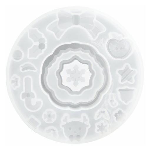 Silicone mold for Christmas wreath, 4.5x4.5x1cm, RICO DESIGN