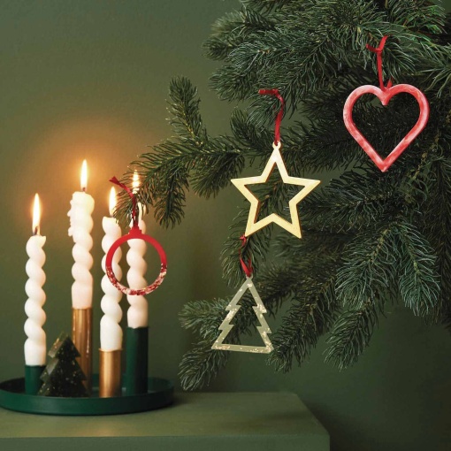 Molde de silicone 4 pendentes de Natal 8X8X0,5cm RICO DESIGN