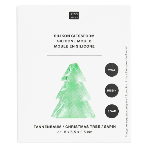 Molde de silicone árvore de Natal 7X8,5X2,5cm RICO DESIGN