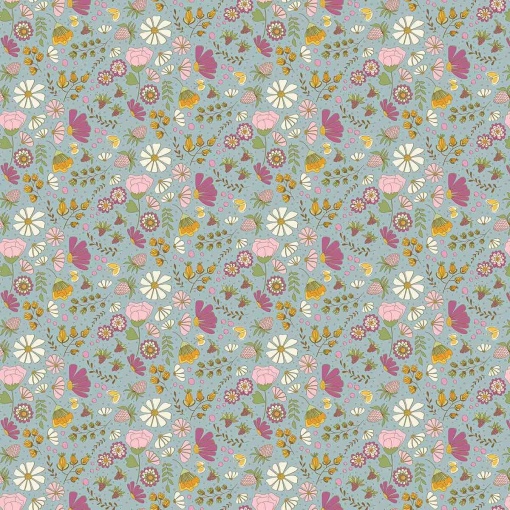 Tecido ANDOVER Flourish Blue 1x1,12m