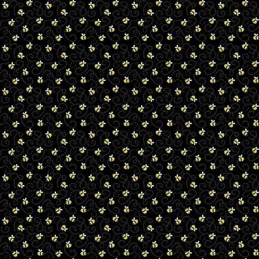 Tecido ANDOVER Sunny Honey Bees Black 1x1,12m