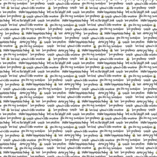 Tecido ANDOVER Sunny Honey Positive White 1x1,12m