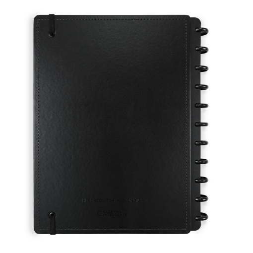 Caderno inteligente grande (215x280mm) pautado black ink by Alexandra Herchovitch