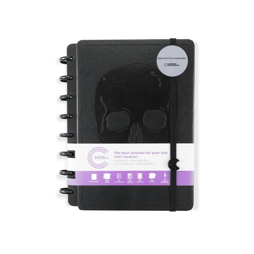 Caderno inteligente A5 pautado black ink by Alexandra Herchovitch