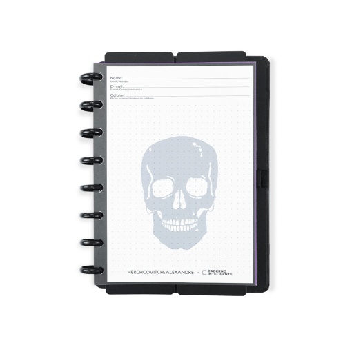 Caderno inteligente A5 pautado black ink by Alexandra Herchovitch