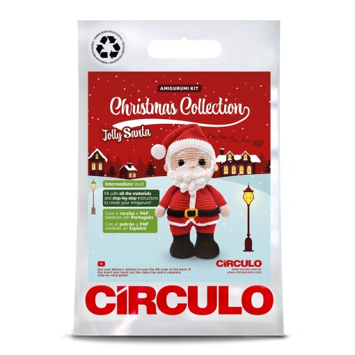 Kit de crochet CÍRCULO Amigurumi Christmas collection jolly Santa