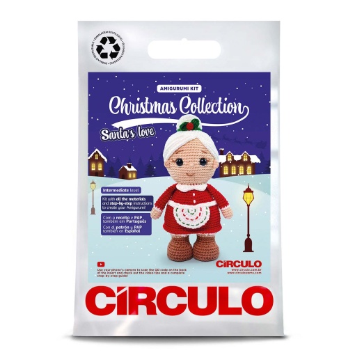 Kit de crochet CÍRCULO Amigurumi Christmas collection Santa's love