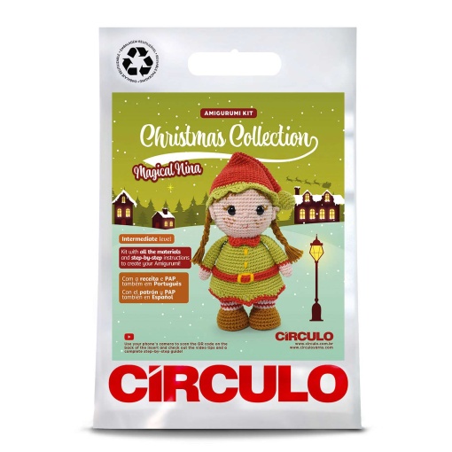 Kit de crochet CÍRCULO Amigurumi Christmas Collection Magical Nina