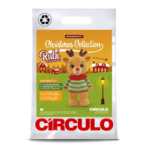 Kit de crochet CÍRCULO Amigurumi Christmas Collection Rubi Rena
