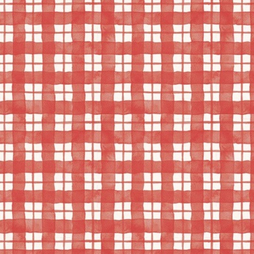 Tecido fuxicos e fricotes Garden xadrez vermelho 1x1,50m