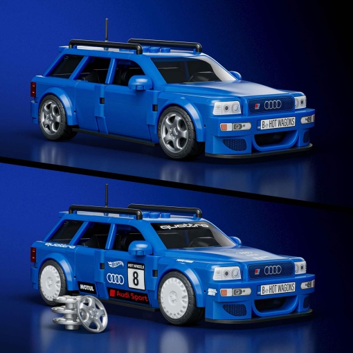 HOT WHEELS Speed Series Brick Shop '94 Audi avant Rs2 253 peças Mattel