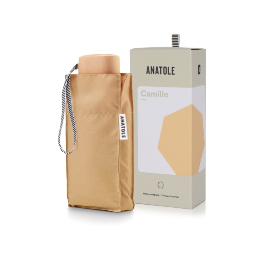 GUARDA-CHUVA DE ENCOLHER AUTOMATICO 17,5CM ANATOLE CAMILLE BEGE R101BEIG