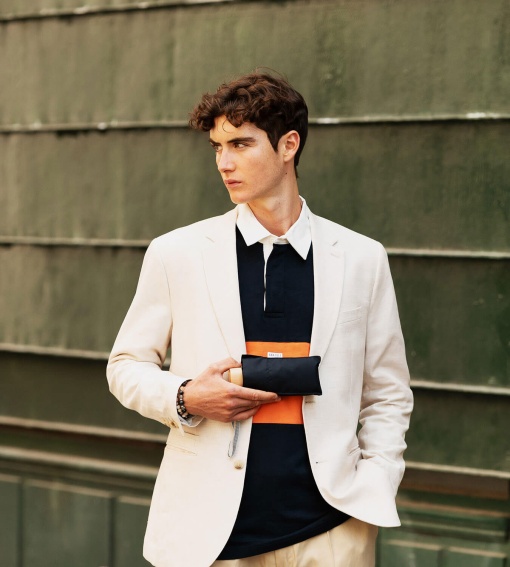 Guarda-chuva de encolher manual 17,5 cm ANATOLE Colette azul-marinho