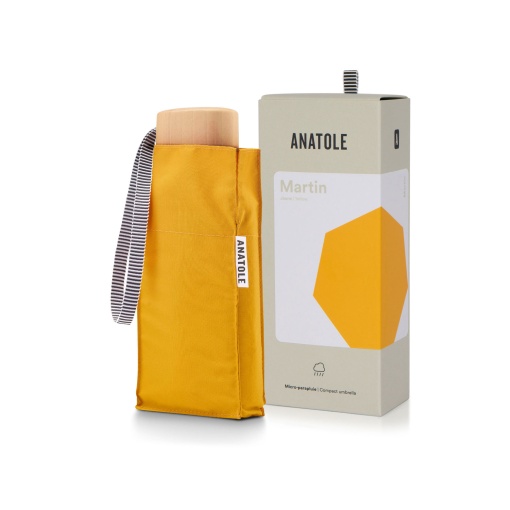 GUARDA-CHUVA DE ENCOLHER AUTOMATICO 17,5CM ANATOLE MARTIN MOSTARDA R101JAUN