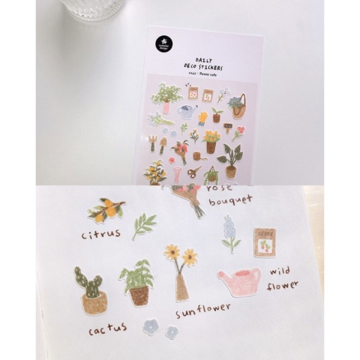 Autocolantes SUATELIER café das flores (1 folha)