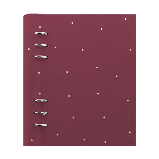 Organizer Clipbook A5 FILOFAX Timeless Polka Dot bordeaux