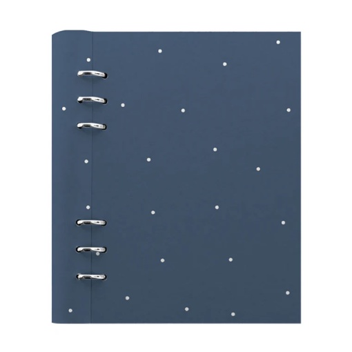 Organizer Clipbook A5 FILOFAX Timeless Polka Dot azul-índigo