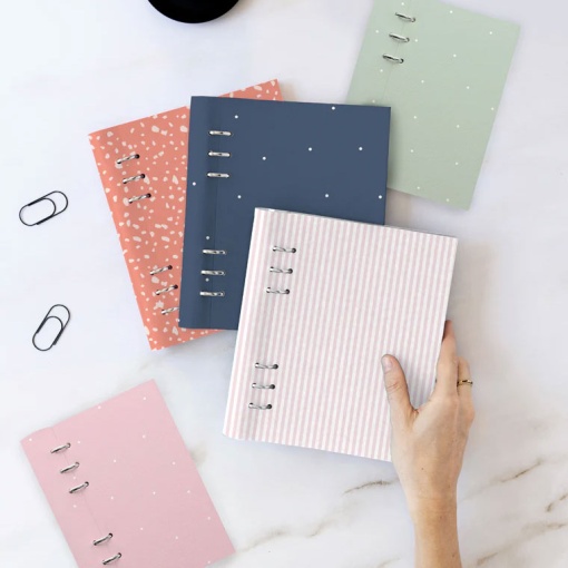 Organizer Clipbook A5 FILOFAX Timeless Polka Dot verde-água