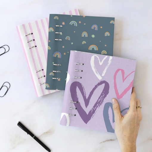 Organizer Clipbook A5 FILOFAX Joy arco-íris bege