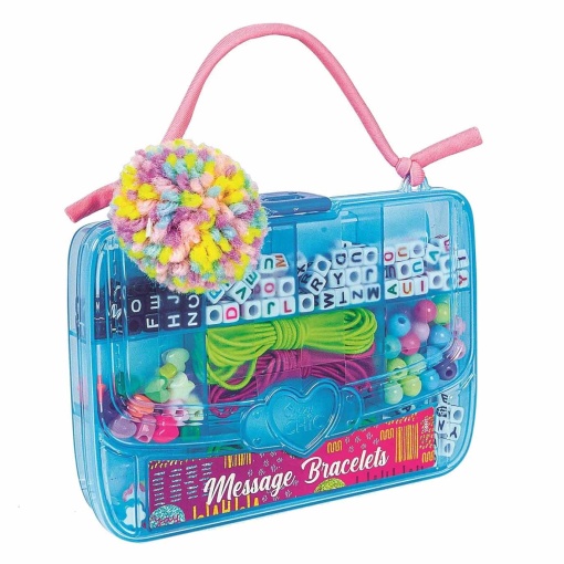 Crazy Chic pulseiras com mensagens azul CLEMENTONI