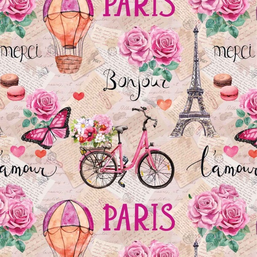 Papel de embrulho AMBAR Clássico 70x100cm Amour Parisien