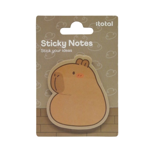 Notas adesivas iTotal capivara 20 folhas castanho