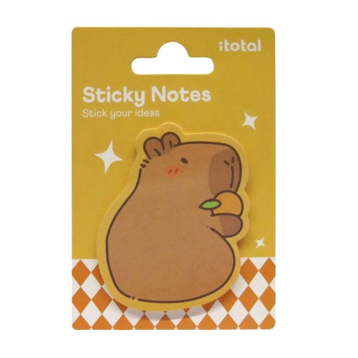 Notas adesivas iTotal capivara 20 folhas laranja