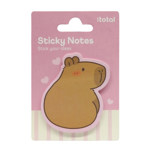 Notas adesivas iTotal capivara 20 folhas rosa