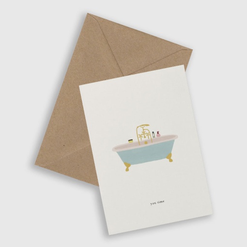 Postal Kartotek banheira "You time"