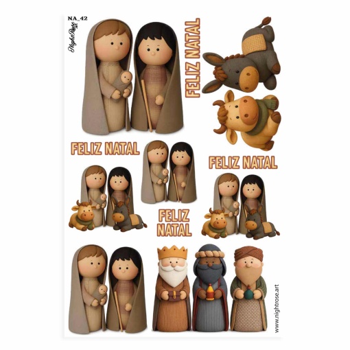 Papel transfer NIGHTROSE.ART Natal 42