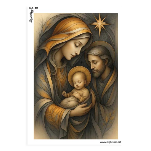 Papel transfer NIGHTROSE.ART Natal 49