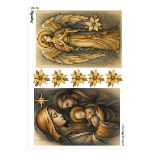 Papel transfer NIGHTROSE.ART Natal 51