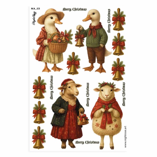 Papel transfer NIGHTROSE.ART Natal 52