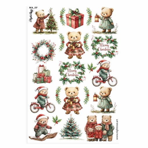 Papel transfer NIGHTROSE.ART Natal 57