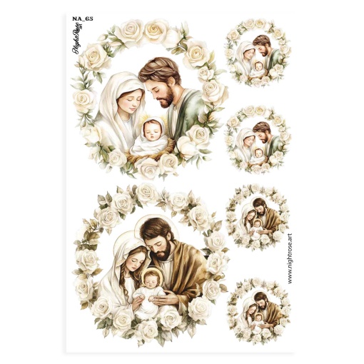 Papel transfer NIGHTROSE.ART Natal 65