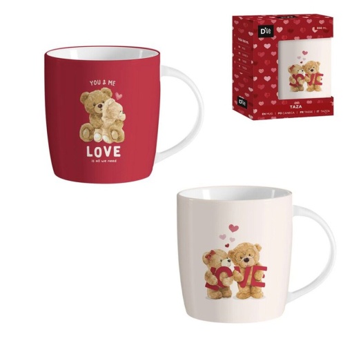 Caneca de cerâmica 350ml D'CASA amor sortido