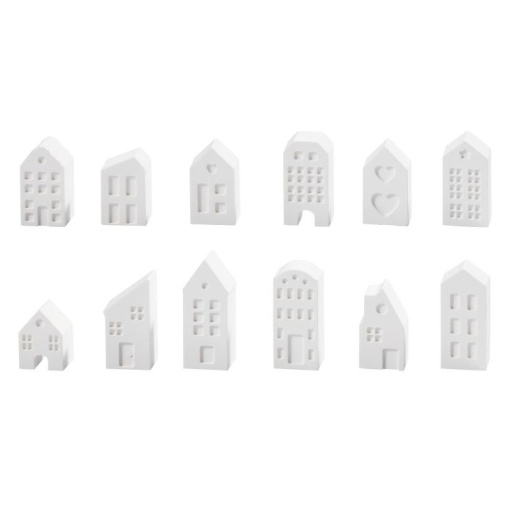 Molde de silicone para gesso 10 casas 2,5x5cm HOBBY FUN