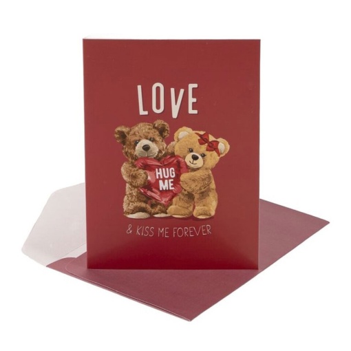 Postal D'CASA love "Hug me & kiss me forever"