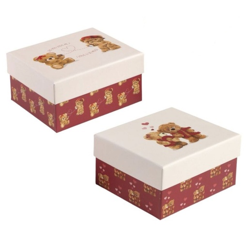 Caixa de cartão D'CASA love ursinhos sortido